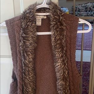 American Rag Brown Fur Vest